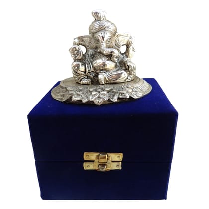 Aluminium  Showpiece Pagdi Ganesh Ji (ASMAS068 A)