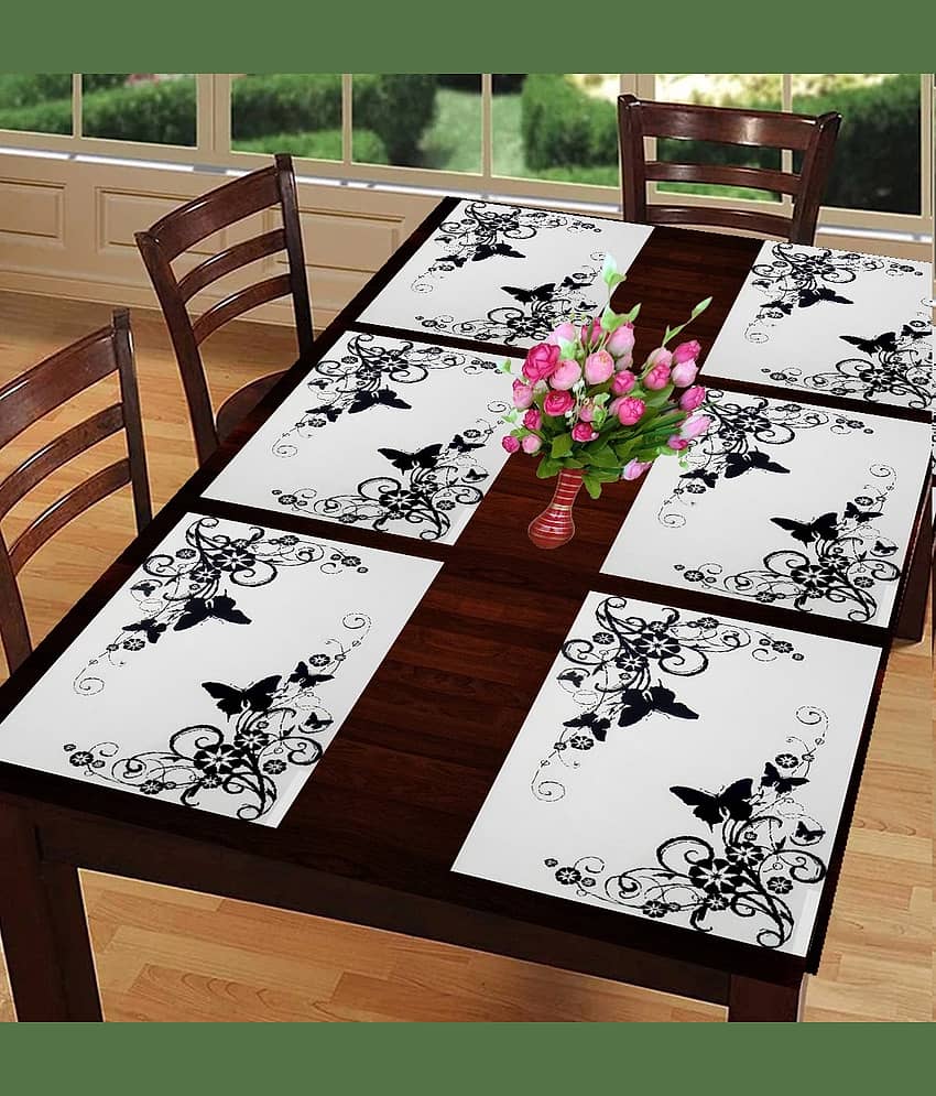 CreadCraft PVC Solid Rectangle Table Mats ( 40 cm x 30 cm ) Pack of 1 - Multi
