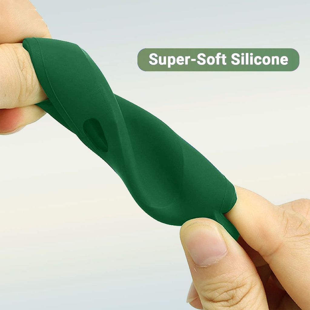 LIRAMARK Silicone Soft Case Cover with Buckle for Airpods Pro (2019), AirPods Pro 1st Generation (Green)