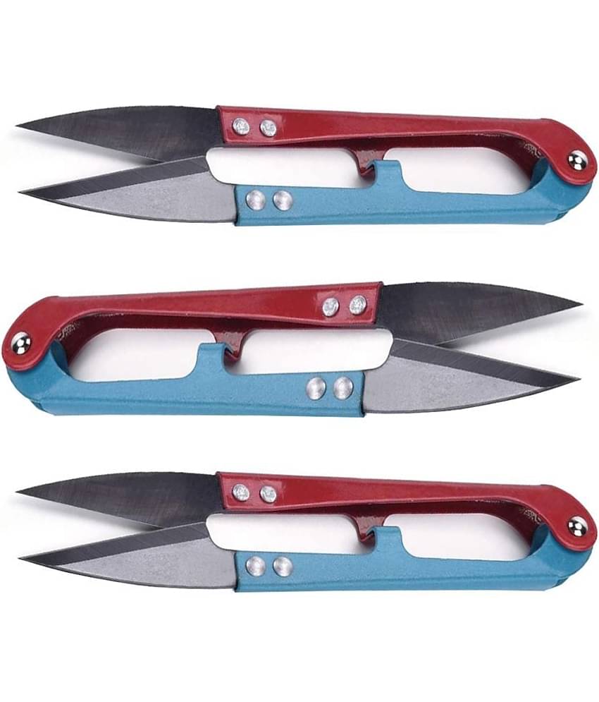 Sewing Scissors for Fabric, 4.1inch Mini Small Snips Trimming Nipper, Yarn Thread Craft Scissors Cutters, Great for Office Home School Stitch DIY Supplies (PACK OF 3)