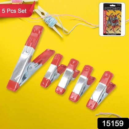 Metal Spring Clamps, Heavy Duty Spring Metal Clips Clamp  (5 Pcs Set)