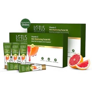 Lotus Botanicals Vitamin C Skin Brightening 5 Step Facial Kit |Brightens Skin Complexion (2 X 44 G)
