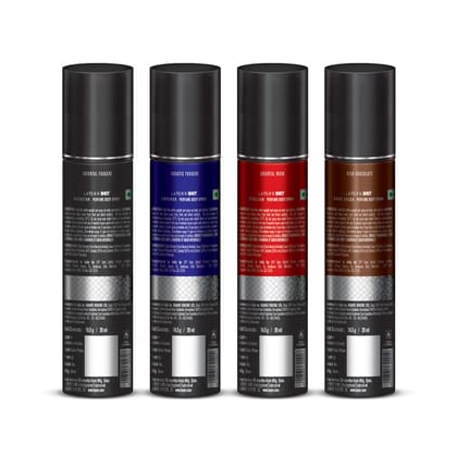 Layer'r Shot Body Spray for Men - 4 � 20ml | Rockstar, Dark Cocoa, Emperor, & Stallion | Long Lasting Pocket Spray | Suitable for Every Occasion | Gift
