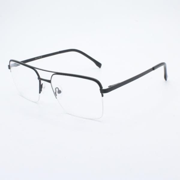 Lensoz Elite X Luxe Half Rim Geometric - Medium - Black