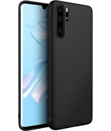 BEING STYLISH - Black Silicon Plain Cases Compatible For OPPO F15 ( Pack of 1 )