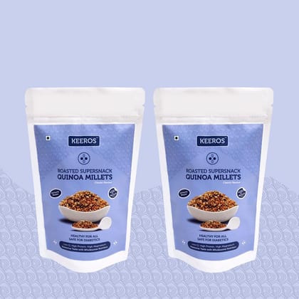 Keeros Tangy & Crunchy Quinoa Millets Namkeen, Healthy & Diabetic Friendly Roasted Super Snack, 100 gm - Pack of 2