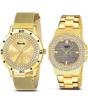 THMT Gold Stainless Steel Analog Men's Watch