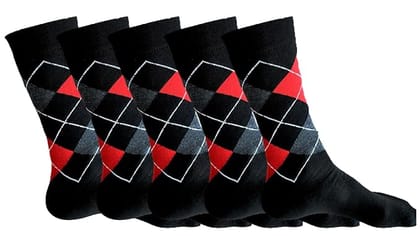 VOICI Men's Formal Socks Black, White Blue and Grey Color Free Size - Gray and Black