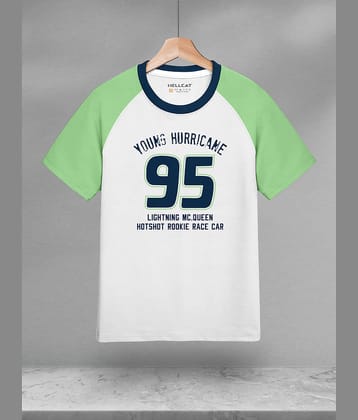 HELLCAT Trendy Cotton Blend Raglan Sleeve Tshirt for Boys | Kids Graphic Tees for Boys 3-16 Years | Stylish & Comfortable Tshirt Black3