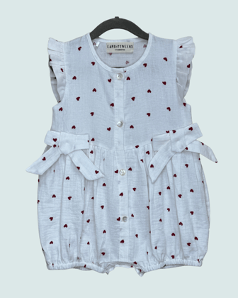 Angel Bow Romper-0-3 months