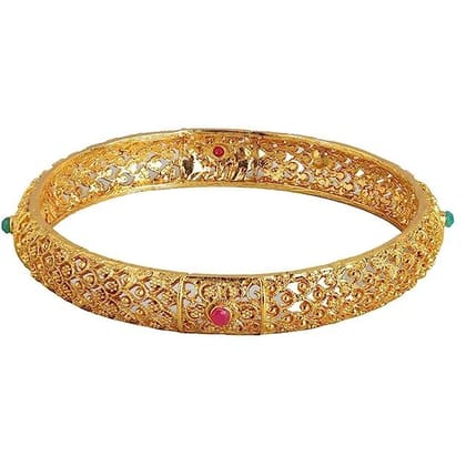 Gold plated Set of 6 Kundan Bangles