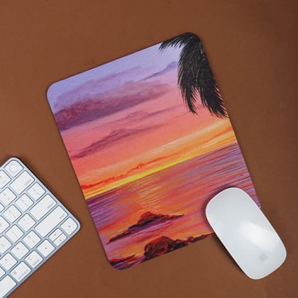 RJ08MP  Sea shore with palm tree