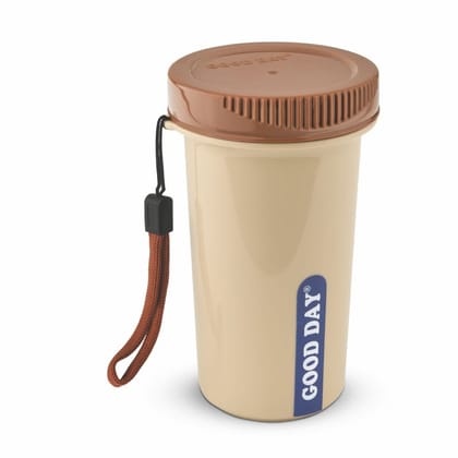 Good Day Easy Meal Tumbler with Strap & Inner Steel Glass, Reusable Travel Mug,Perfect for Coffee, Tea, and Juices (Brown) Good Day Easy Meal Tumbler with Strap & Inner Steel Glass, Reusable Travel Mug,Perfect for Coffee, Tea, and Juices (Brown)