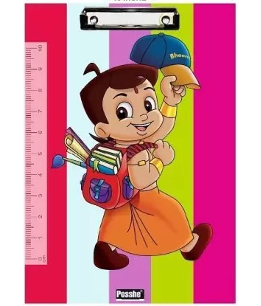 Posshe Kids Cartoon Premium Italian Exam Writing Pad for Students in All Exams Board (Set of 1, Multicolor)