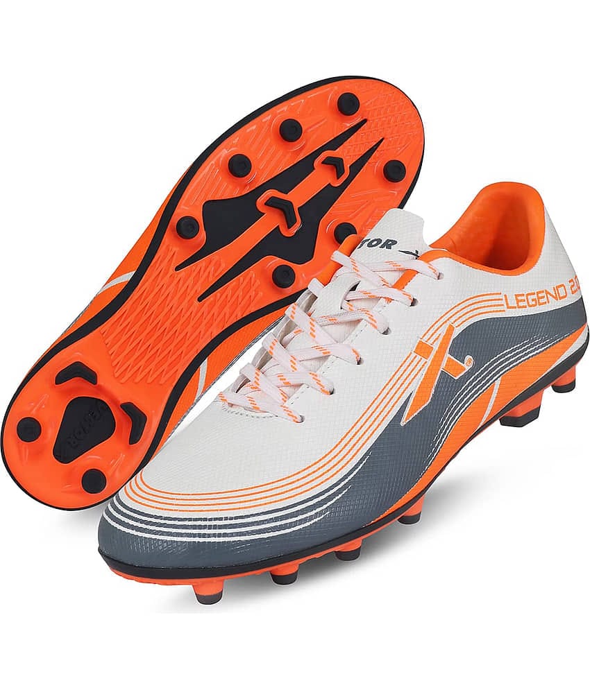 Vector X LEGEND-2.0 Orange & White Football Shoes