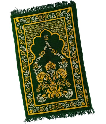 ADIRNY Green Single Velvet Prayer Mat ( 110 X 70 cm )