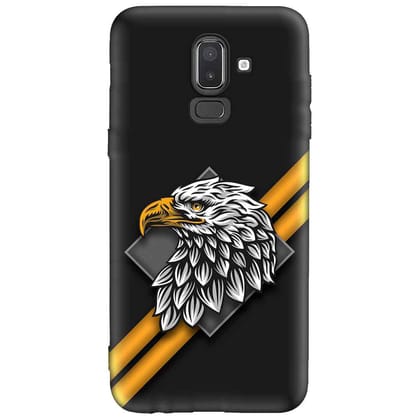 white Eagle Samsung J8 Premium Embossed Mobile cover