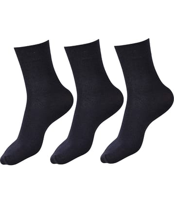 Dollar - Black Cotton Boy's School Socks ( Pack of 3 )