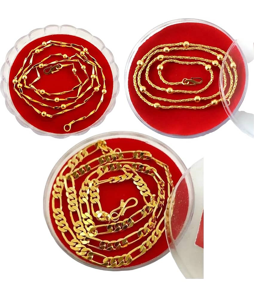 AKLINA Gold Plated Chain ( Set of 3 )