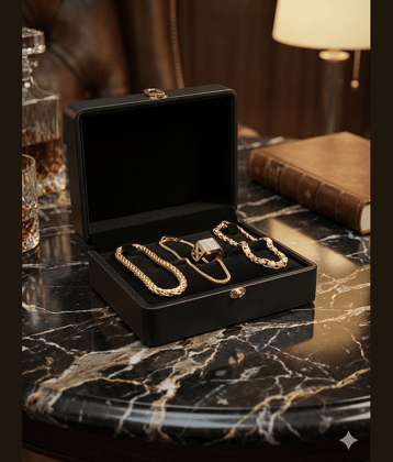 Fadiso Fashion Gold Plated Chains Combo ( Set of 4 )