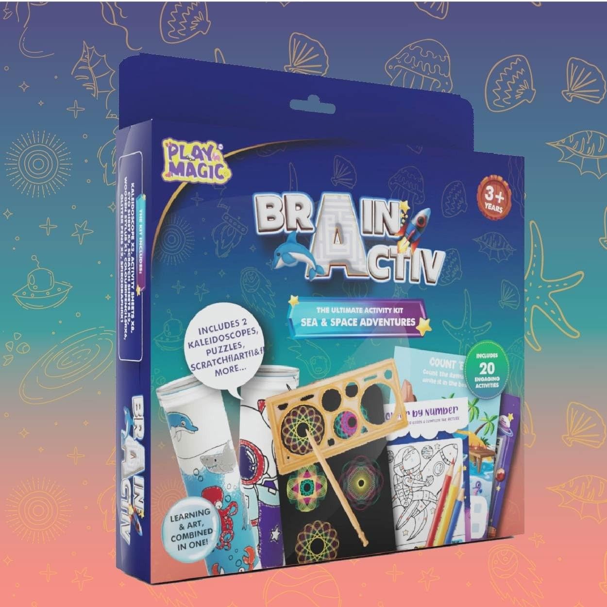 PlayMagic BrainActiv Ultimate Activity Kit - Sea & Space Adventure