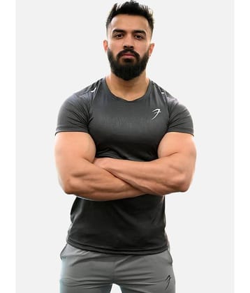 Fuaark - Black Polyester Regular Fit Men's Compression T-Shirt ( Pack of 1 )