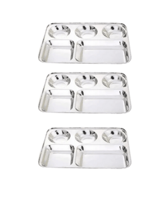 Wektu BHOJAN THAL/PLATE 3 PCS WITH HEAVY MIRROR POLISH Dinner Plate