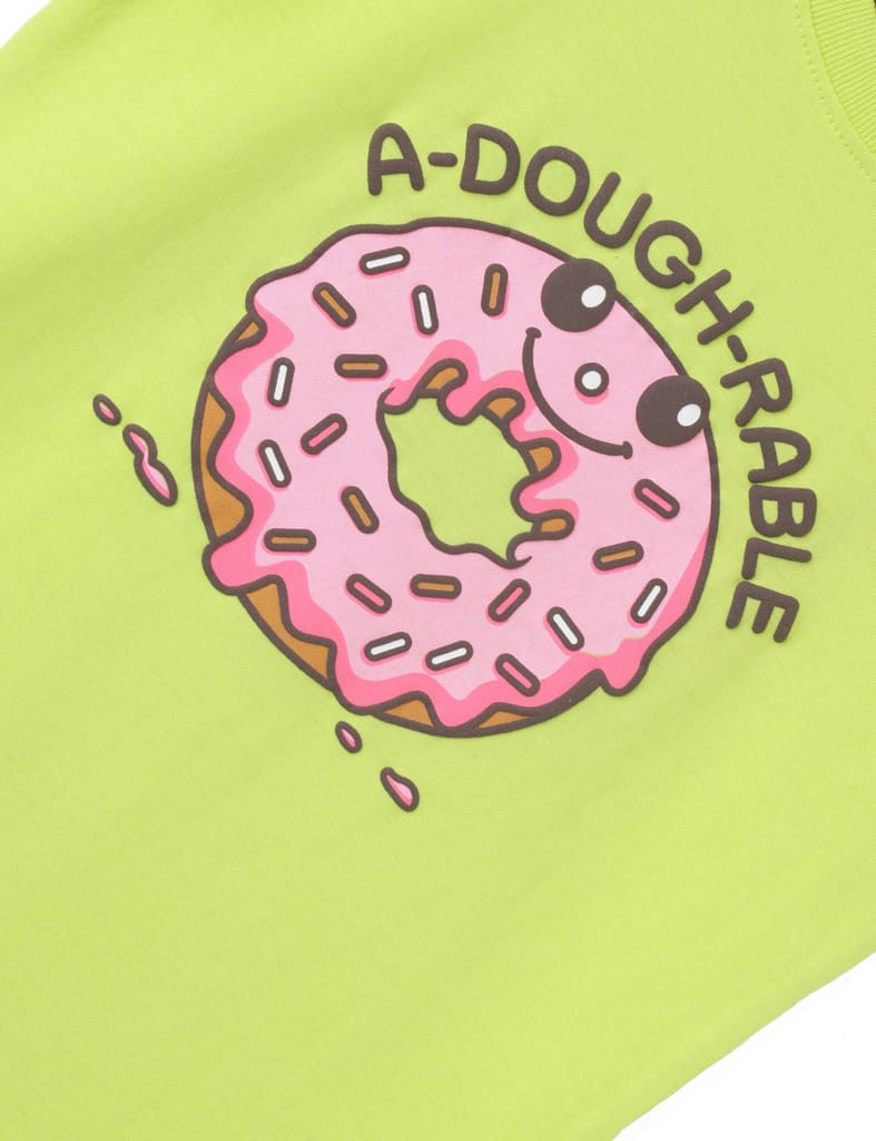 New Kids Girls T shirt Cotton Acid Lime Green Donut Print 2025 at ShopCircuit | ONDC
