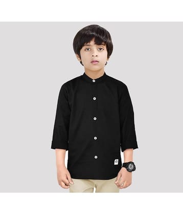 Made In The Shade Pack of 1 Boys 100% Cotton Full Sleeves Shirt ( Black )