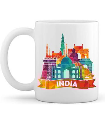 THRIFTKART - White Ceramic Coffee Mug ( Pack of 1 )