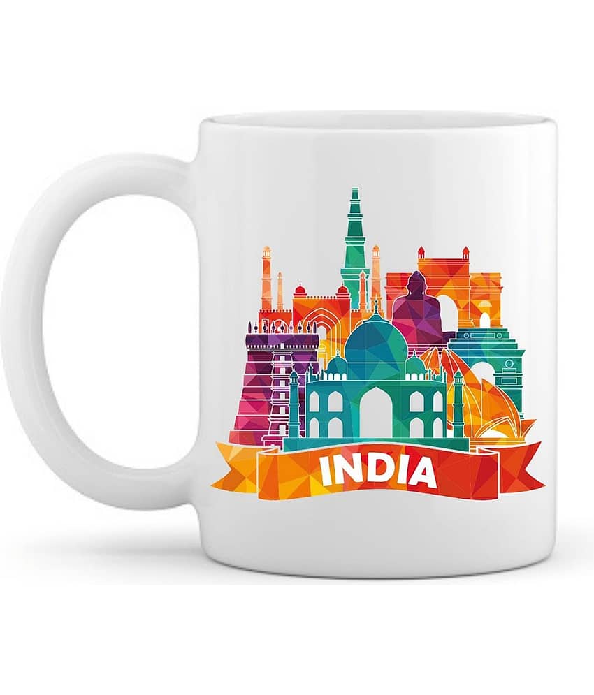 THRIFTKART - White Ceramic Coffee Mug ( Pack of 1 )