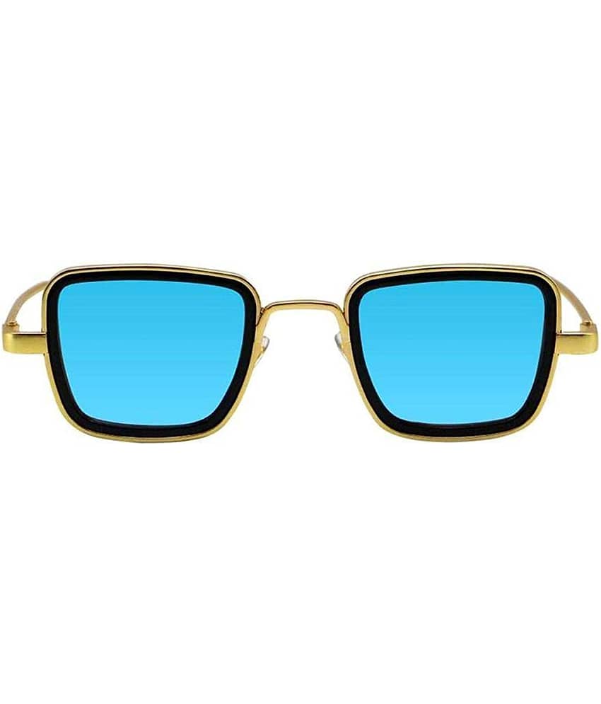 Kanny Devis - Gold Rectangular Sunglasses ( Pack of 1 )