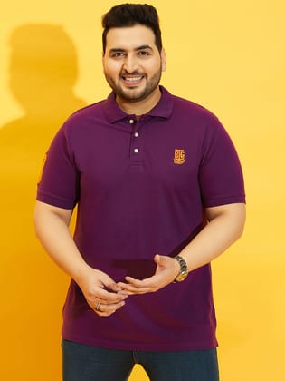 Men Plus Size TIM-PR Solid Polo Tshirt - 4XL