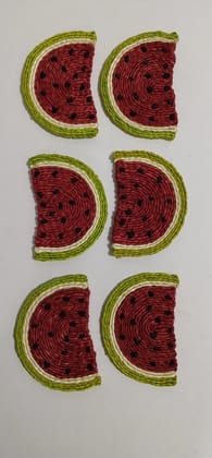 Handmade Watermelon Jute Coasters set 6