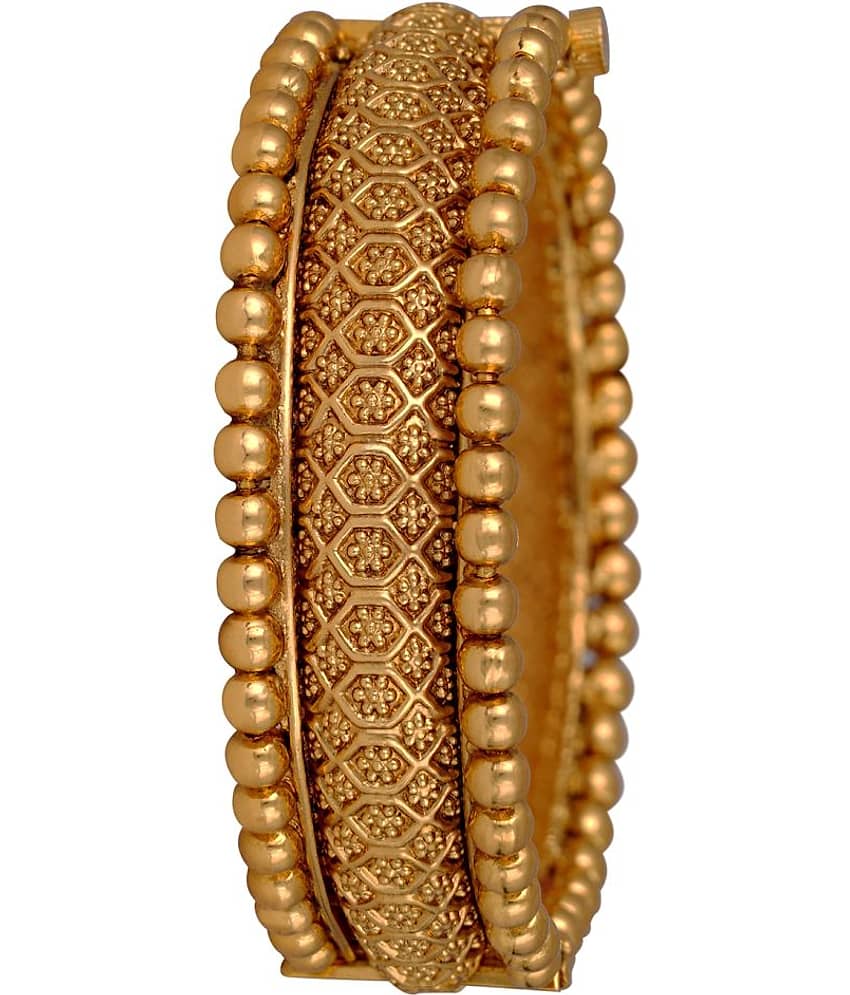 Ethnic 1 Gram Gold Plated Floral Design Openable Kada for women & Girls