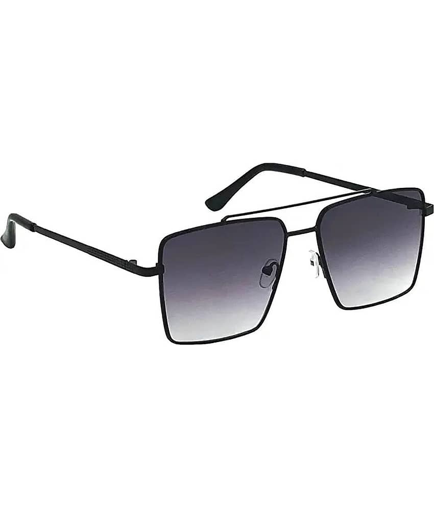 PIRASO Black Square Sunglasses ( Pack of 1 )