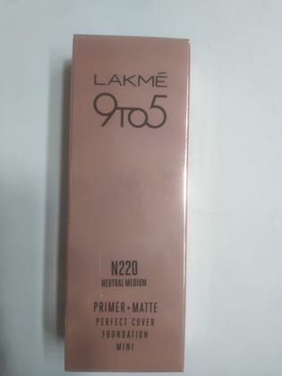 Lakme N220 Neutral medium Primer+matte Perfect cover Foundation Mini 