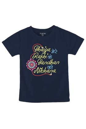 Bhaiya Mere Rakhi Ke Bandhan Ko Nibhana-NavyBlue / 1-2 Yrs