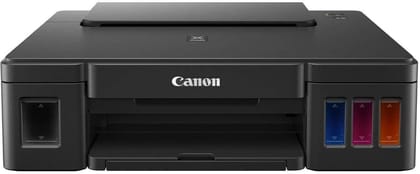 Canon G1010 Pixma Single Function Ink Tank Colour Printer with Print speed (A4): 8.8 image pm (mono) / 5.0 images pm (colour)- Black