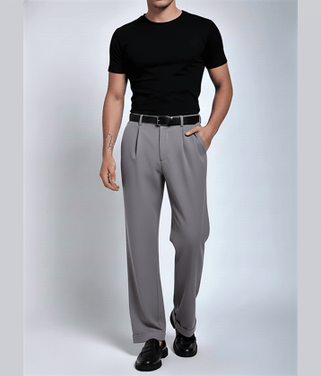 VILLAIN Regular Men's Formal Trouser - Black ( Pack of 1 )