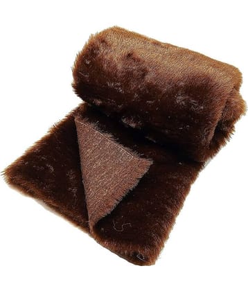 PRANSUNITA Super Soft Dark Brown Fur Cloth, Size 38" x 32", Hair Length 2 cm, Used for Dresses, Home Furnishing, Soft Toys Making, Jackets Etc (Dark Brown)