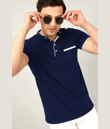 GESPO Pack of 1 Cotton Blend Regular Fit Men's T-Shirt ( Blue )