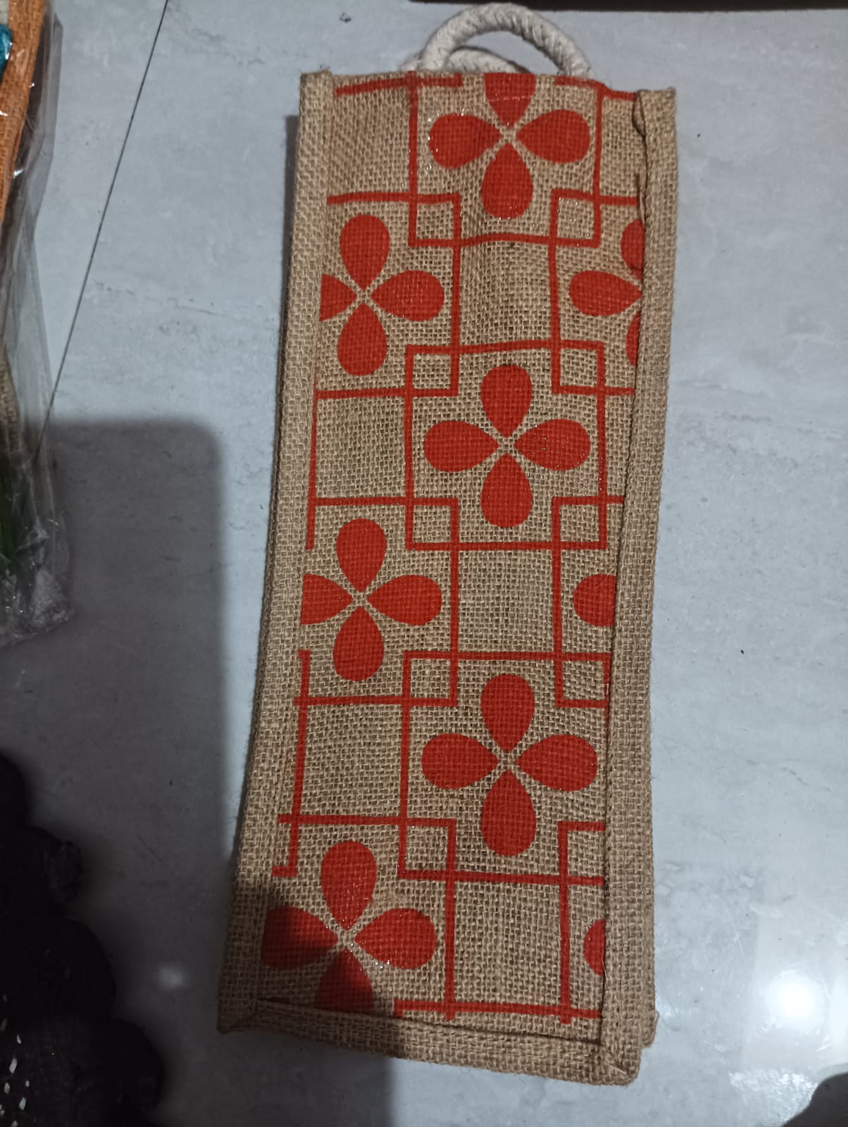 Bags Jute Eco - Friendly Water Bottle Carry Bag