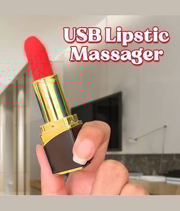 USB Lipstick With Charging Cable, Full Body Relaxation With 5 Vibration, Assorted Color (Pack of 1)