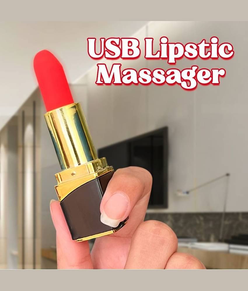 USB Lipstick With Charging Cable, Full Body Relaxation With 5 Vibration, Assorted Color (Pack of 1)