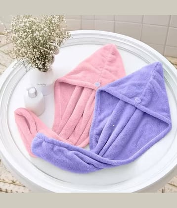 Midastra Multicolor Hair Towel Wrap ( Pack of 2 )