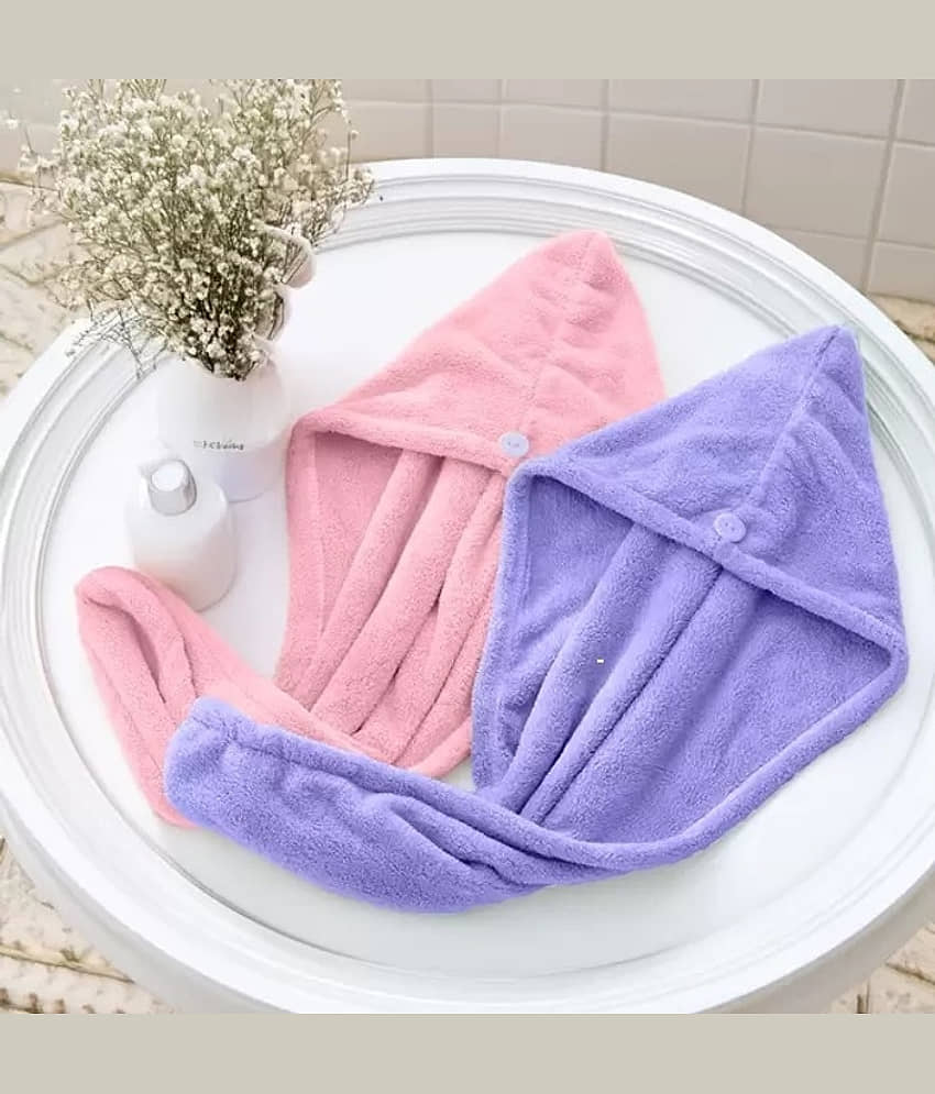 Midastra Multicolor Hair Towel Wrap ( Pack of 2 )