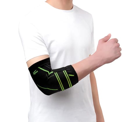 TYNOR Elbow Support Air Pro, 1 Unit (Colour - GREEN, Size - L) by Total Sporting And Fitness Solutions Pvt Ltd TYNOR Elbow Support Air Pro, 1 Unit (Colour - GREEN, Size - L) by Total Sporting And Fitness Solutions Pvt Ltd