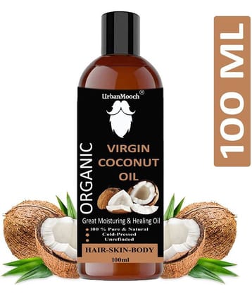 UrbanMooch 100% Pure & Natural Coconut Oil For Hair , Skin & Body- 100 ml