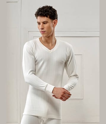 Lux Inferno Pack of 1 Cotton Thermal Tops For Men's ( White )